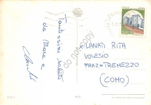 Cartolina Genova Sestri Levante vedutine