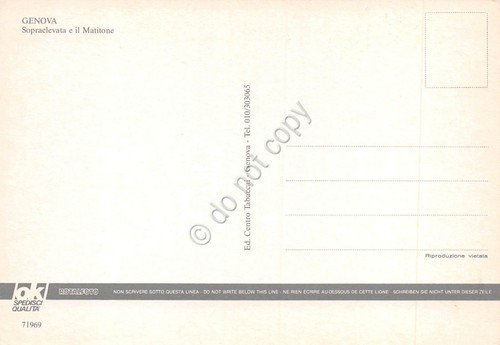 Cartolina Genova Sopraelevata e matitone