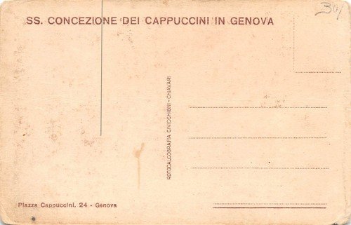 Cartolina Genova SS. Concezione Cappuccini Piazzale