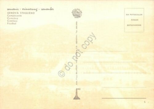Cartolina Genova Staglieno Camposanto panorama generale