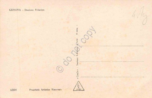 Cartolina Genova Stazione Principe auto d'epoca carrozze anni '20? | Immagine Gallery 2