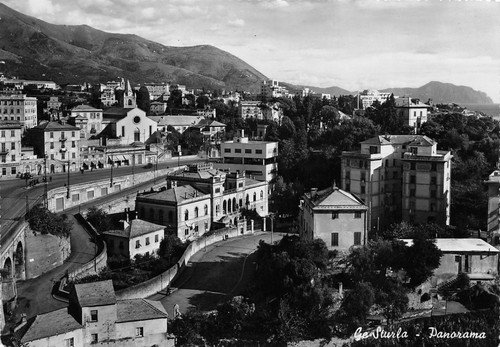 Cartolina Genova Sturla Panorama