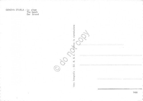 Cartolina Genova Sturla spiaggia animata | Immagine Gallery 2