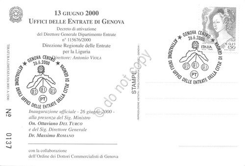 Cartolina Genova Uffici delle Entrate i tre edifici Cartolina Filatelica … | Immagine Gallery 2