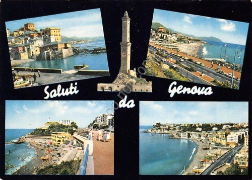 Cartolina Genova vedute varie | Immagine principale