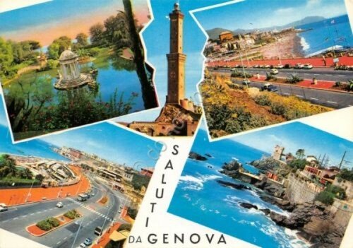 Cartolina Genova vedute varie | Immagine principale