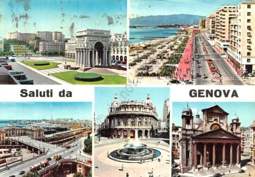 Cartolina Genova vedute varie citt 1960