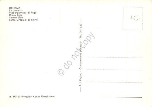 Cartolina Genova vedute varie città e strade cartolina grafica