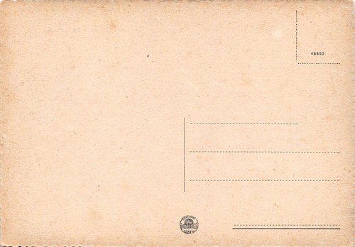 Cartolina Genova Via XX Settembre animata auto d'epoca bus