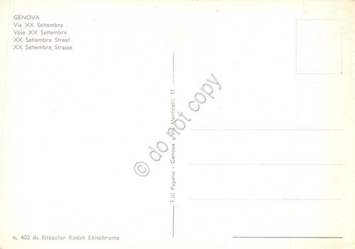 Cartolina Genova Via XX Settembre dall'alto | Immagine Gallery 2