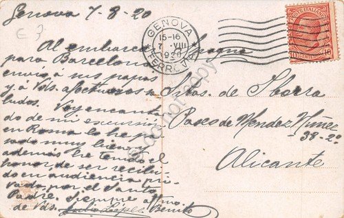 Cartolina Genova Villa Figari Circonvallazione a Mare illustrata 1920 | Immagine Gallery 2