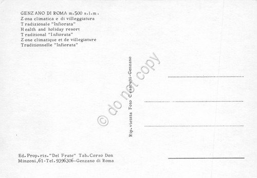 Cartolina Genzano di Roma infiorata 1 anni '70