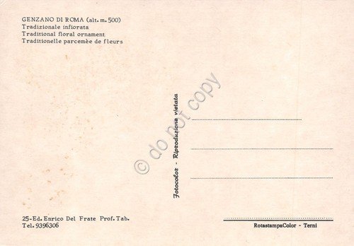 Cartolina Genzano di Roma infiorata 2 anni '70 | Immagine Gallery 2