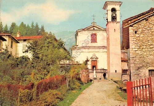 Cartolina Gerosa Parrocchia Santa Croce 1974 leggera piega | Immagine principale
