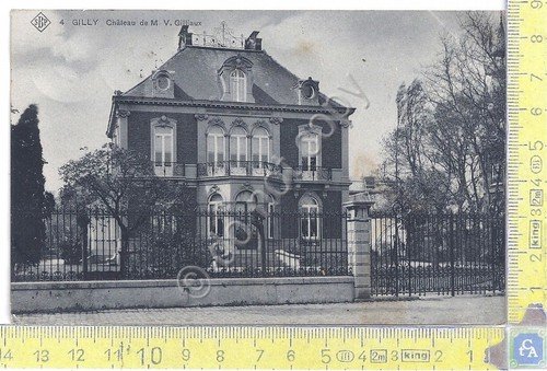 Cartolina Gilly- Chateau de M V.Gillaux - Vg Belge Congo …
