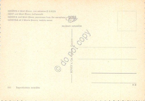 Cartolina Ginevra e Monte Bianco panorama aereo anni '60 | Immagine Gallery 2