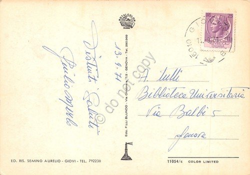 Cartolina Giovi vedute chiesa Migliarina 1971