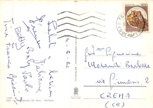 Cartolina Giovinazzo Pin Up Vedutine