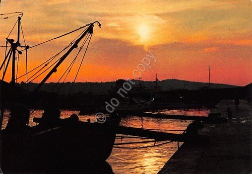 Cartolina Giulianova tramonto sul porto 1979 (Teramo) | Immagine principale