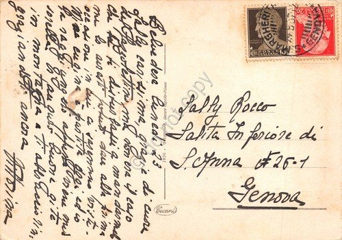 Cartolina Golfo del Tigullio panorama 1937