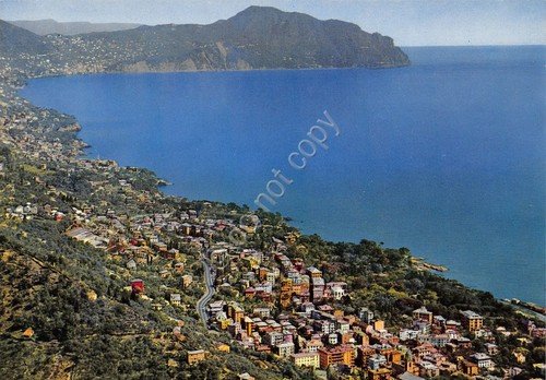 Cartolina Golfo Paradiso panorama dall'alto (Genova)