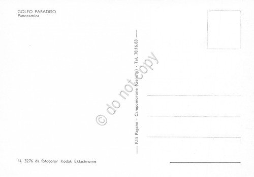 Cartolina Golfo Paradiso panorama dall'alto (Genova)