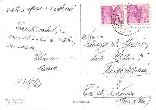 Cartolina Golfo Paradiso Scogliera Hotel Villa Regina 1961