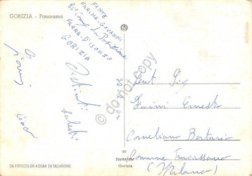 Cartolina Gorizia Panorama animata 1962 sporca | Immagine Gallery 2