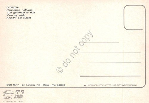 Cartolina Gorizia panorama della città notturno | Immagine Gallery 2