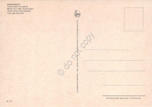 Cartolina Gradara Vista dalle scuderie