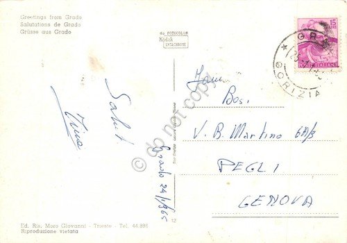 Cartolina Grado 5 vedute barche 1965 (Gorizia) | Immagine Gallery 2