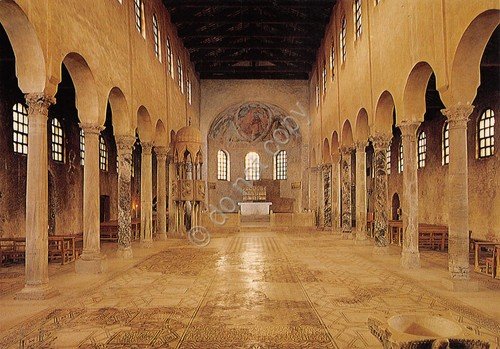 Cartolina Grado Basilica S. Eufemia interno