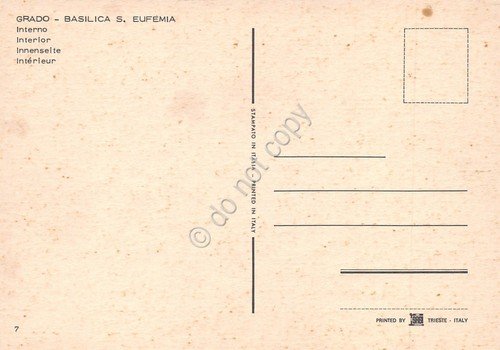 Cartolina Grado Basilica S. Eufemia interno
