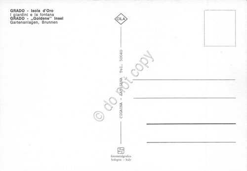 Cartolina Grado Giardini e fontana animata | Immagine Gallery 2