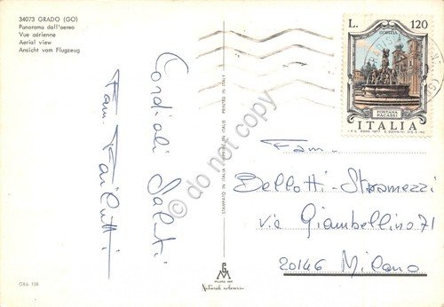 Cartolina Grado panorama aereo