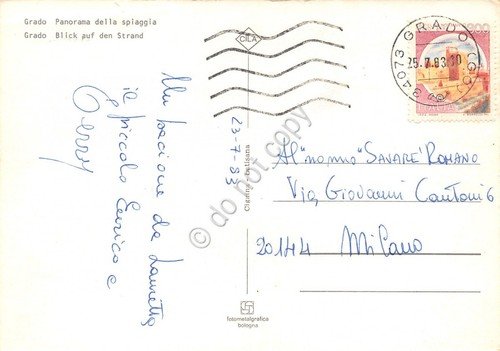 Cartolina Grado panorama spiaggia 1983 | Immagine Gallery 2