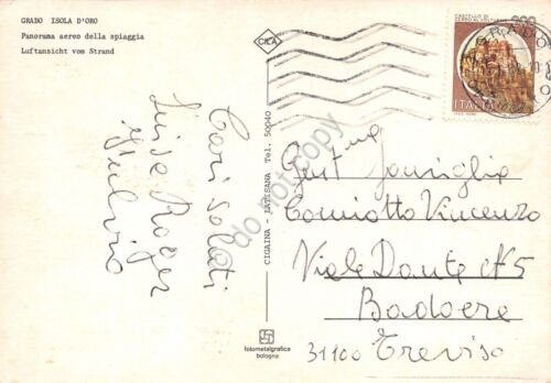 Cartolina Grado Panorama spiaggia panorama aereo