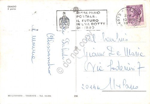 Cartolina Grado Porto 1974