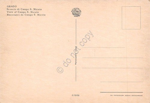 Cartolina Grado Scorcio di Campo S. Niceta animata | Immagine Gallery 2