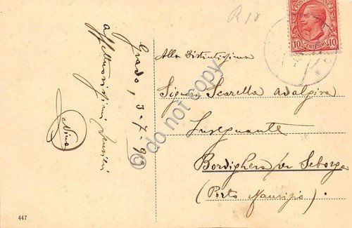 Cartolina Grado Spiaggia animata 1909