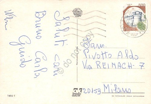 Cartolina Grado spiaggia fontana tramonto vedute 1987 | Immagine Gallery 2