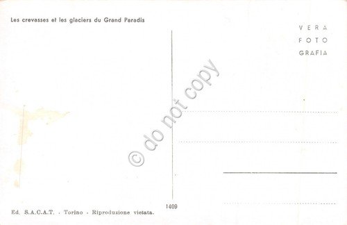 Cartolina Gran Paradiso crepacci del ghiacciaio Ed SACAT | Immagine Gallery 2