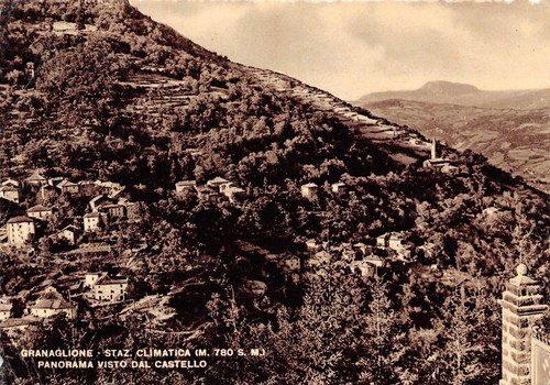 Cartolina Granaglione Panorama da Castello 1952