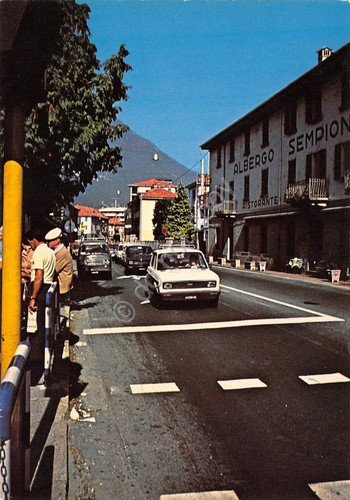 Cartolina Gravellona Toce Corso Sempione Albergo Sempione animata auto 1982 | Immagine Gallery 1