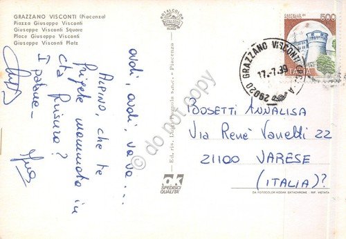 Cartolina Grazzano Visconti Piazza Visconti 1989 (Piacenza) | Immagine Gallery 2