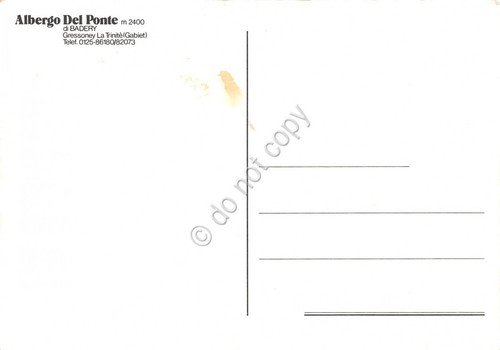 Cartolina Gressoney La Trinitè Albergo del Ponte 2 vedute (Aosta)