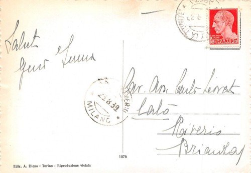 Cartolina Gressoney La Trinitè Chiesa Interno 1939 | Immagine Gallery 2