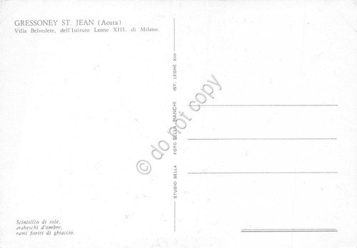 Cartolina Gressoney St Jean Villa Belvedere dell' Istituto Leone XIII … | Immagine Gallery 2