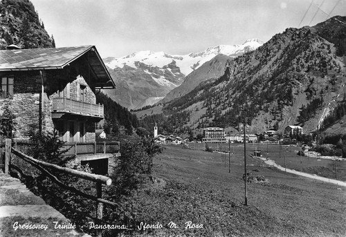 Cartolina Gressoney Trinite Panorama Monte Rosa (Aosta) | Immagine principale
