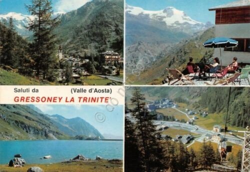 Cartolina Gressoney Trinit? vedute 1985 (Aosta)